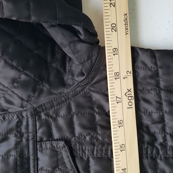 Gap Quilted Jacket Women Medium Black Pockets Motorcycle Bikercore Y2K Retro - Picture 13 of 15